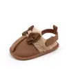 Nuevas pantuflas peludas de otoño e invierno para niños y niñas con lazo, suela de goma y diseño antideslizante de velcro para preescolares
