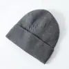 Gorro de punto para hombre, otoño e invierno, gorro de jacquard de cabeza grande, gorro frío, moda europea y americana, gorro de lana gruesa, cálido y combinable.
