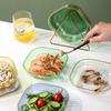 Prato de osso luz doméstica de luxo transparente prato pequeno de grau alimentício mesa de jantar de frutas lanche prato de osso fonte de osso fabricante
