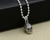 Joyería de plata de ley S925 al por mayor personalidad punk alternativa moda para hombres y mujeres calavera incrustada cobre colgante vintage