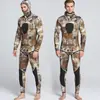 Em estoque atacado borracha 3mm roupa de mergulho dividida duas peças roupa de mergulho com capuz à prova de frio quente roupa de mergulho para homens