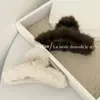 Novo Presilha de Cabelo de Pelo Sintético de Visão, Presilha Cruzada Elegante Versátil, Presilha Simples de Tubarão, Presilha de Cabelo Peluda na Parte de Trás da Cabeça