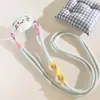 Muñeco de Peluche de Dibujos Animados Auriculares Rosas Clip Trasero de Gato Cadena Diagonal para Teléfono Móvil Colgante Lindo Correa Tipo Funda Universal para Teléfono Móvil