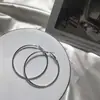 Brincos Argola Agulha de Prata 925 Argolas Exageradas Estilosos Elegantes Estilo Ins Brincos Populares Argolas de Orelha Metal Coreano