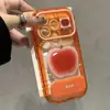 Soporte de espejo con pegatina de fruta se vuelve instantáneamente adecuado para el teléfono Apple 17 iphone 16promax funda arcoíris color caramelo