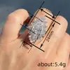 Anillo Elegante Copo de Nieve Estilo Palacio Cao Shi para Mujer, Joyería Nupcial Noble Gota de Agua, Corona Brillante Estilo Popular del Pequeño Libro Rojo