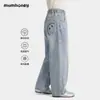 Jeans estilosos de brim preto para meninas, novas calças infantis outono 2026, coleção de outono, calças pantalona para meninas