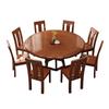 Mesa de comedor minimalista moderna de mármol para restaurante, mesa y silla de madera maciza combinadas con plato giratorio, mesa redonda, mesa de comedor china, venta directa de fábrica