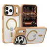 Soporte con Sensación de Piel para Funda de Teléfono Apple 17 Iphone17Promax/16/15 Magnético Mate Simple Cubierta Protectora