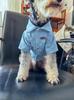 Roupas Populares para Animais de Estimação Camisa Jeans Roupas para Cães Pequenos Filhotes Teddy Bichon Pomeranian Primavera e Verão Fina Marca Moderna