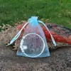 Bolsa de hilo de caramelo de color sólido para venta al por mayor, bolsa de embalaje con cordón para joyería, bolsa de organza para regalo, bolsa de malla con cordón para joyería