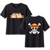 Camiseta de una pieza Luffy Sauron marca de moda nombre de articulación suelta anime moda periférica ropa de manga corta para hombres y mujeres verano