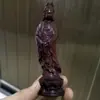 Rosário Esculpido em Madeira de Buxo Enfeites de Guanyin Escultura em Madeira Maciça Bodhisattva Guanyin Artesanato Tradicional de Escultura em Madeira Acessórios de Mesa