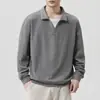 Camisa polo falsa de duas peças resistente estilo americano para homens, blusa de moletom casual com gola virada e mangas compridas, caimento solto, outono 2026