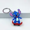 Nuevo llavero de caricatura creativa de Stitch, colgante de pegamento flexible personalizado transfronterizo, para bolsa de pareja, llavero de coche