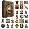 Bestseller transfronterizo 2026 nuevo calendario de caja sorpresa de animales marinos calendario de adviento árbol de Navidad colgante de caja sorpresa acrílico