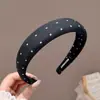 Faixa de Cabeça com Coroa Alta para Mulheres, Novo Estilo com Toque de Luxo, Faixa de Cabelo Larga Versátil para Sair, Acessório de Cabelo para Lavar o Rosto