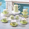 Juego de café de porcelana de hueso estilo americano de lujo ligero "Cielo Estrellado", vajilla occidental, teteras, platos, tazas, platillos, cuchillos, tenedores, cucharas, suministros para hoteles y hogares