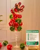 Decoración Navideña Luminosa Mesa Globos Flotantes Árbol de Navidad Tienda con Escaparate Flotante Atmósfera Festiva Arreglo de Escena de Disfraces
