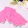 Luvas de Tela Sensível ao Toque Luvas de Tela Sensível ao Toque para Smartphone Lã Tricotada de Inverno Quente para Mulher Luvas Masculinas Atacado de Barraca de Rua