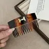 Pente Invertido com Letra H da Moda Coreana para Mulheres 2025 Novo Estilo Franja Frontal e Cabelos Desfiados na Nuca Pente Finalizador para Cabelo Acessório de Cabeça