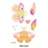 Novo adesivo de tatuagem borboleta impermeável suor crianças aquarela bonito desenhos animados cor flor borboleta adesivo tatuagem temporária