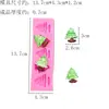 Molde de silicona con temática navideña para decoración de fondant y chocolate, adornos de yeso, grado alimenticio, fácil de desmoldar, molde resistente a altas temperaturas