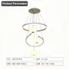 Lámpara Colgante Moderna de Anillos Apilados para Comedor, Luz Minimalista Nórdica para Comedor, Decoración para Toda la Casa, Luz Decorativa LED Suave