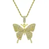 Collar con Colgante de Mariposa Tridimensional con Diamantes Completos Chaoren para Hombres y Mujeres Joyería Personalizada Accesorios de Colgante para Ropa Versátiles