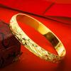 Joyería coreana al por mayor Oro euro hebilla de 10 mm pulsera de moda para mujer pulsera de oro Star esmerilado