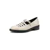 Zapatos Mary Jane Romanos de Cuero Tejido Hueco Transpirable Estilo Retro Artístico 2026 con Tacón Medio Grueso y Punta Redonda Zapatos de Cuero Genuino para Mujer
