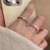 Anillo abierto de circonita de mariposa para niñas, lujo ligero de alta gama, diseño nicho, anillo nuevo para 2024, anillo de dedo para comida de novias