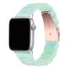 Correa de Reloj de Resina Transparente y Colorida Adecuada para Apple Watch 10 S11 Huawei Fit5 Xiaomi Pulsera de Tres Perlas Imitación Cerámica