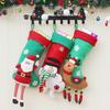 Suministros de decoración navideña Colgante de Papá Noel Calcetines navideños Decoración navideña Bolsa de dulces navideños