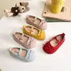 Zapatos de chica estilo coreano, color dulce de caramelo, terciopelo dopamina, piel, colección nueva primavera/otoño 2026, mocasines slip-on de suela blanda