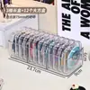 Caja de Almacenamiento para Uñas Portátil, Caja Compacta Transparente con Tapa abatible, Exhibidor a Prueba de Polvo sobre la Mesa, Caja de Empaque para Uñas Acabadas y Arte de Uñas Hecho a Mano