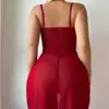 Amazon Transfronterizo Sexy Encaje Tirante Hueco Pijama Abertura Camisón Malla Transparente Sexy Conjunto de Ropa Interior