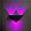 Lámpara de pared LED triangular creativa moderna para sala de estar, dormitorio, mesita de noche, fondo, pasillo, KTV, color, envío gratis