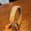 Diadema de esponja de ala ancha de color caramelo linda de estilo coreano, elegante, nueva y versátil, diadema de celebridad de Internet con temperamento para salidas, venta al por mayor para mujeres