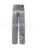 Comercio Exterior Transfronterizo Estilo Retro Americano Jeans de Calle Personalizados para Hombres y Mujeres con Estampado de Patrón, Pantalones Largos Rectos Sueltos de Pierna Ancha