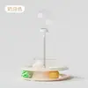 Juguete Original Nuevo para Gatos, Plato Giratorio Educativo para Gatos, Auto-Placer y Alivio del Aburrimiento, Bola Dispensadora con Pluma de Resorte Juguete para Mascotas