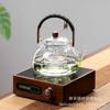 Tetera Integrada para Vaporizar y Cocinar, Tetera de Vidrio, Tetera Especial para Preparar Té, Vidrio de Borosilicato Alto Resistente al Calor para el Hogar de Cuarta Generación