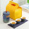 Conjunto de Chá Moderno e Simples de Uma Panela e Três Xícaras para Exterior Conjunto de Chá Portátil para Viagem Armazenamento Presente Corporativo Conjunto Rápido de Xícaras de Chá