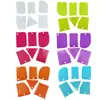 Color Juego de 6 piezas de plástico trapezoidal semicircular triangular dentado raspador de crema para pasteles espátula para hornear cortador de fideos