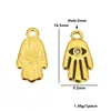 Componentes de accesorios personalizados para collar y pendientes DIY, colgantes de mano y ojo incrustados con diamantes y que gotean aceite, de acero inoxidable, transfronterizos europeos y americanos