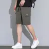 Shorts de Trabajo Holgados de Pierna Ancha de Seda Helada para Hombre, Delgados Rectos de Secado Rápido, Nuevo Estilo 2026, Shorts Casuales Deportivos de Longitud Media
