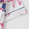 Pijama de Cardigan Rosa de Seda de Leche Transfronterizo Europeo y Americano para Mujer, Shorts de Manga Corta, Conjunto Casual Cómodo y Transpirable para el Hogar