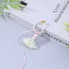 Chaveiro Anel com Franja de Fio de Algodão Céu Estrelado Chaveiro com Pingente de Franja Colorida Pingente Alça de Celular Pequenos Acessórios Atacado