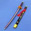 Accesorios de cosplay de anime Hoja de bambú Funda de ABS Cuchillo de Sauron Flujo de tres cuchillos Tai knife One Piece Morado Yan magia sin hoja abierta