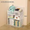 Estantería rodante con ruedas para almacenar libros, adecuada para estudiantes, uso doméstico y como estantería pequeña o estante de almacenamiento de pie junto a un escritorio
